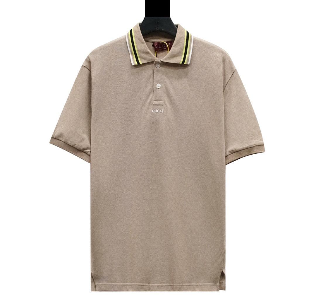 Gucci Light Brown T-shirt with a collar - Banlieue91