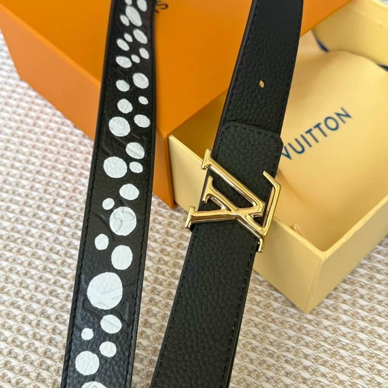 Louis Vuitton x Yayoi Kusama LV Initiales Reversible Infinity Dots Belt Black/White - Banlieue91