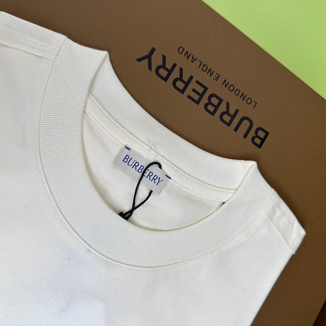 Burberry Cream T-Shirt Without Collar - Banlieue91