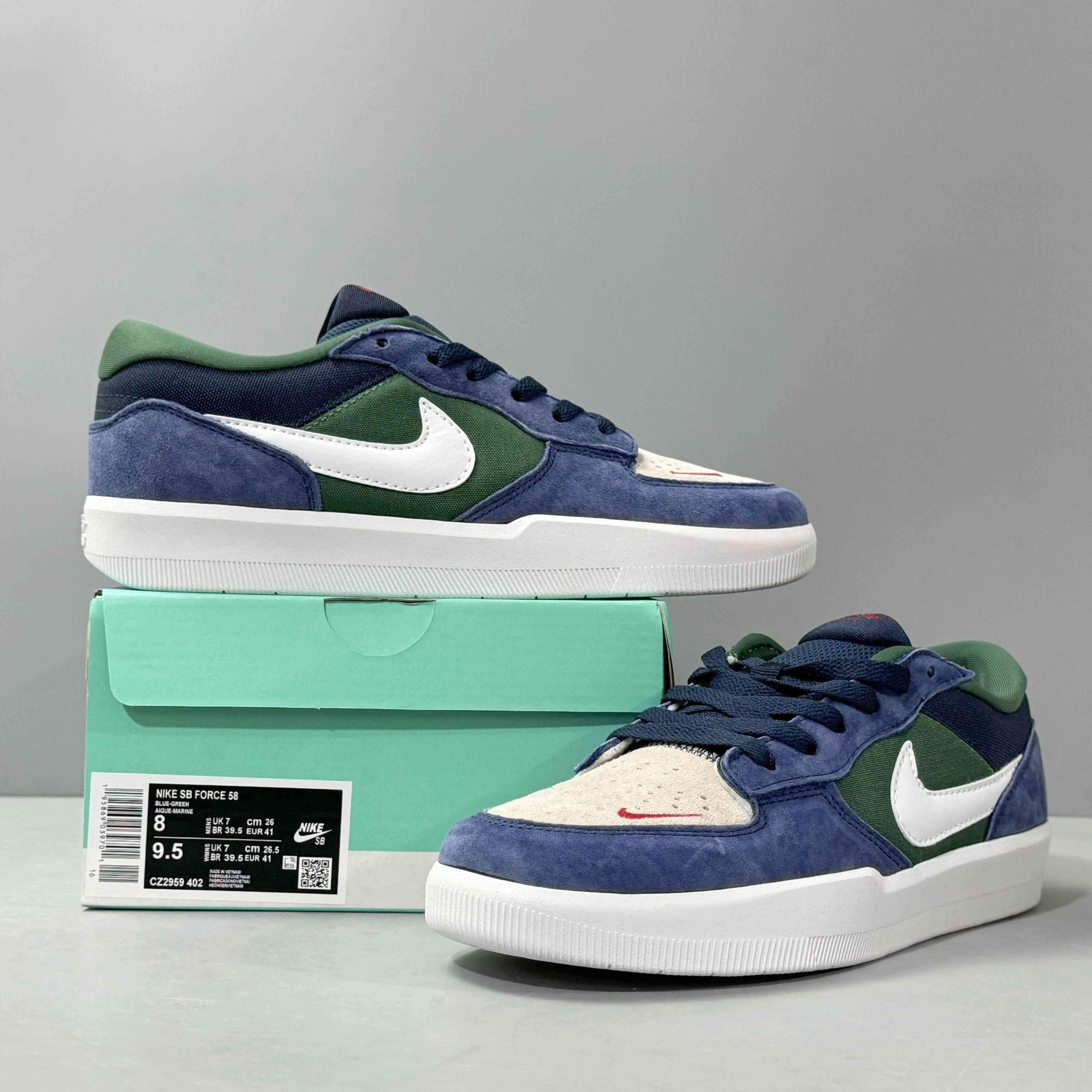 Nike SB Force 58 Navy Noble Green - Banlieue91