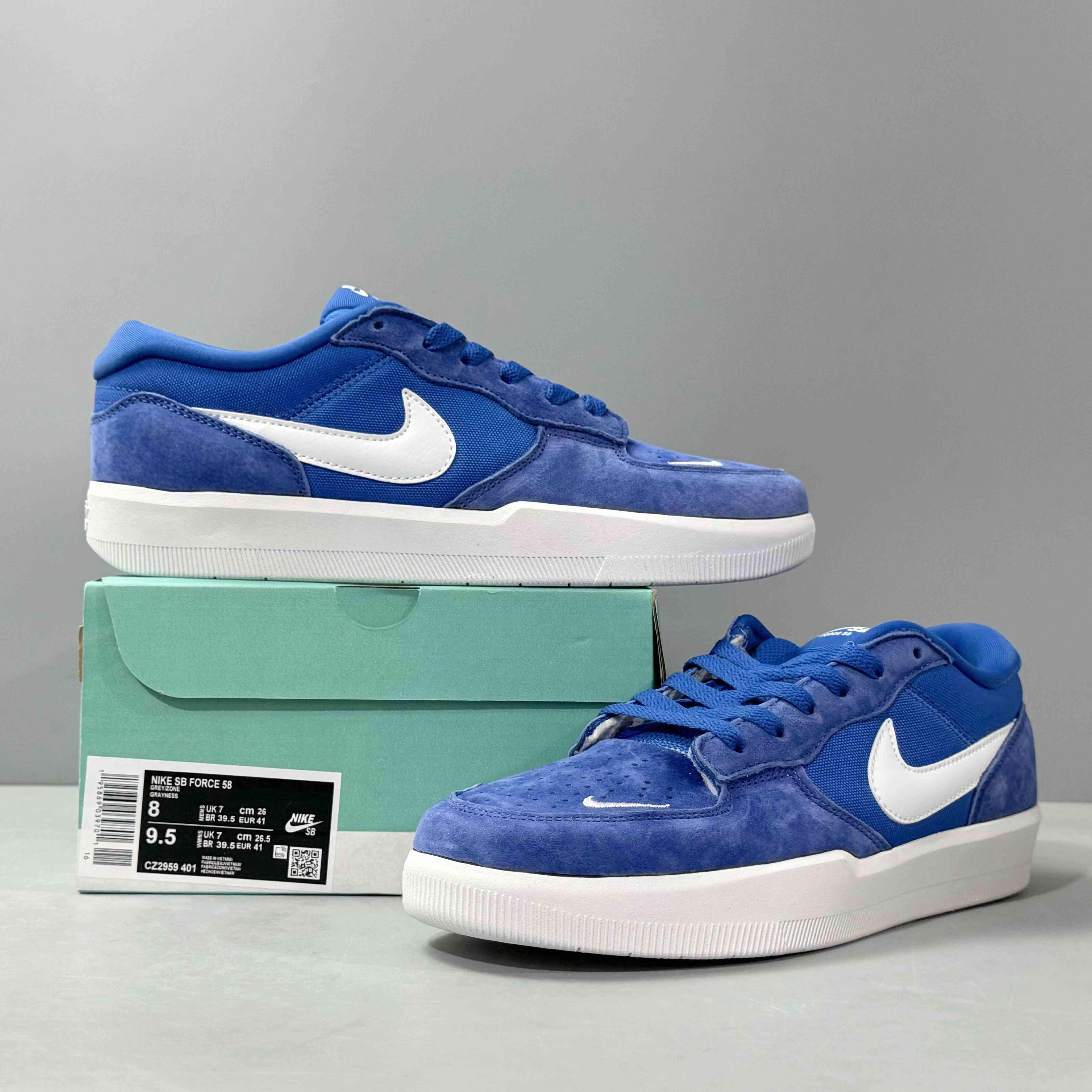 Nike SB Force 58 Royal Blue White - Banlieue91