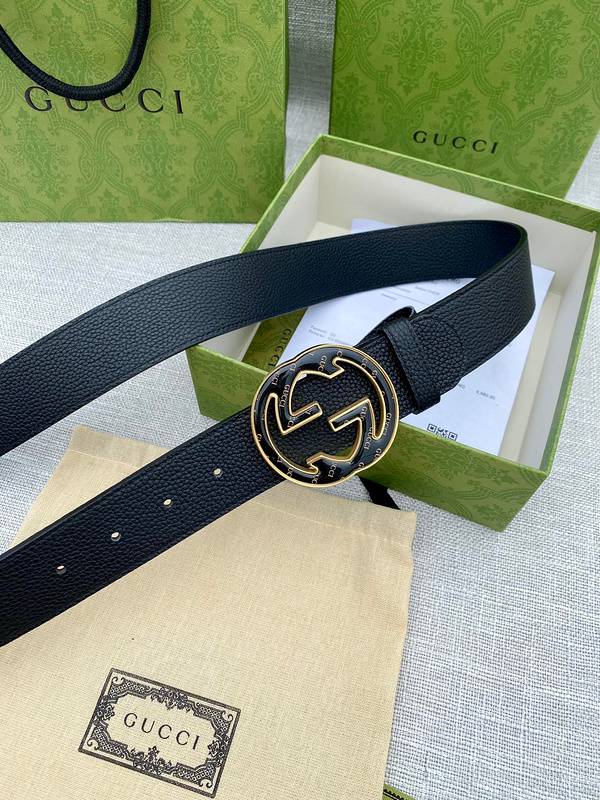 GUCCI Embellished coated-canvas and leather belt 'Black' - Banlieue91