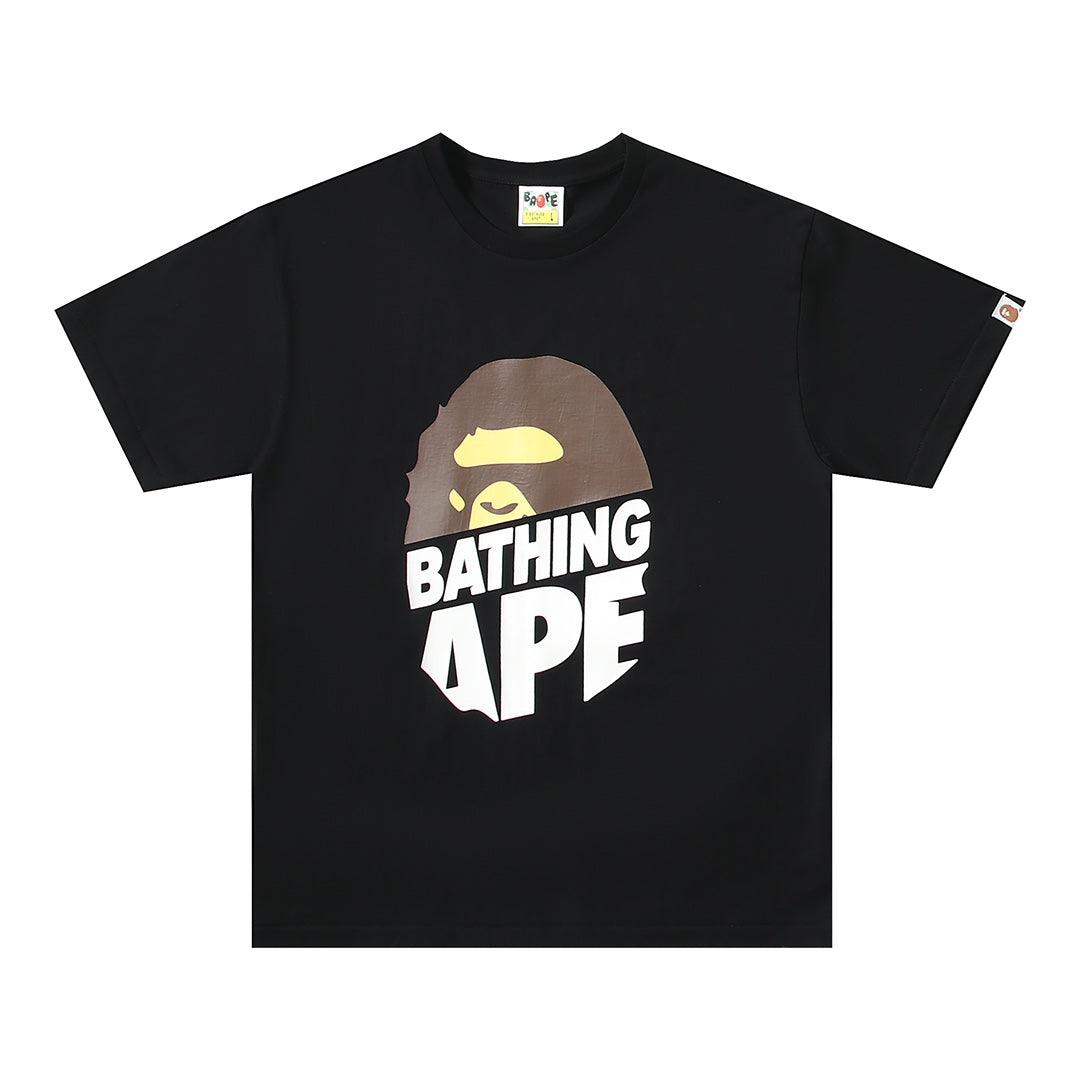 Bathing Ape Black T-Shirt without Collar - Banlieue91