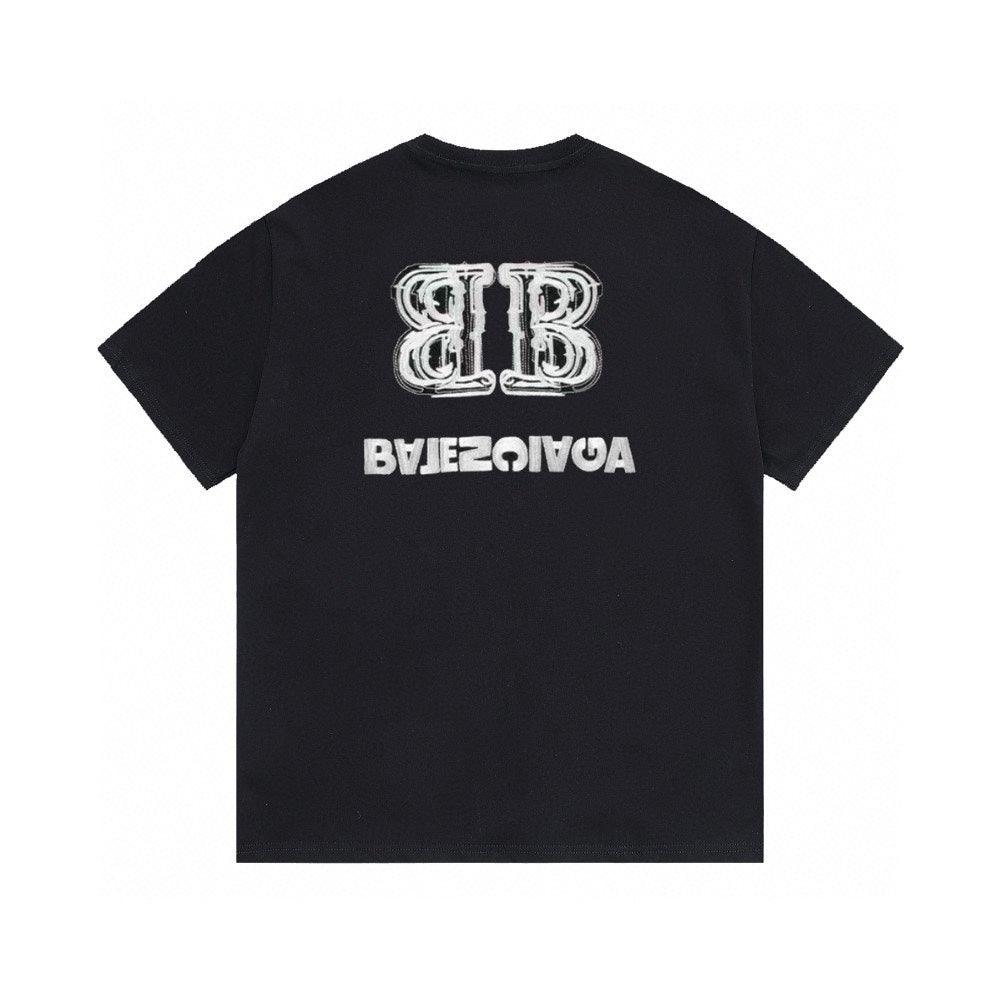 Balenciaga Black T-Shirt Without Collar - Banlieue91