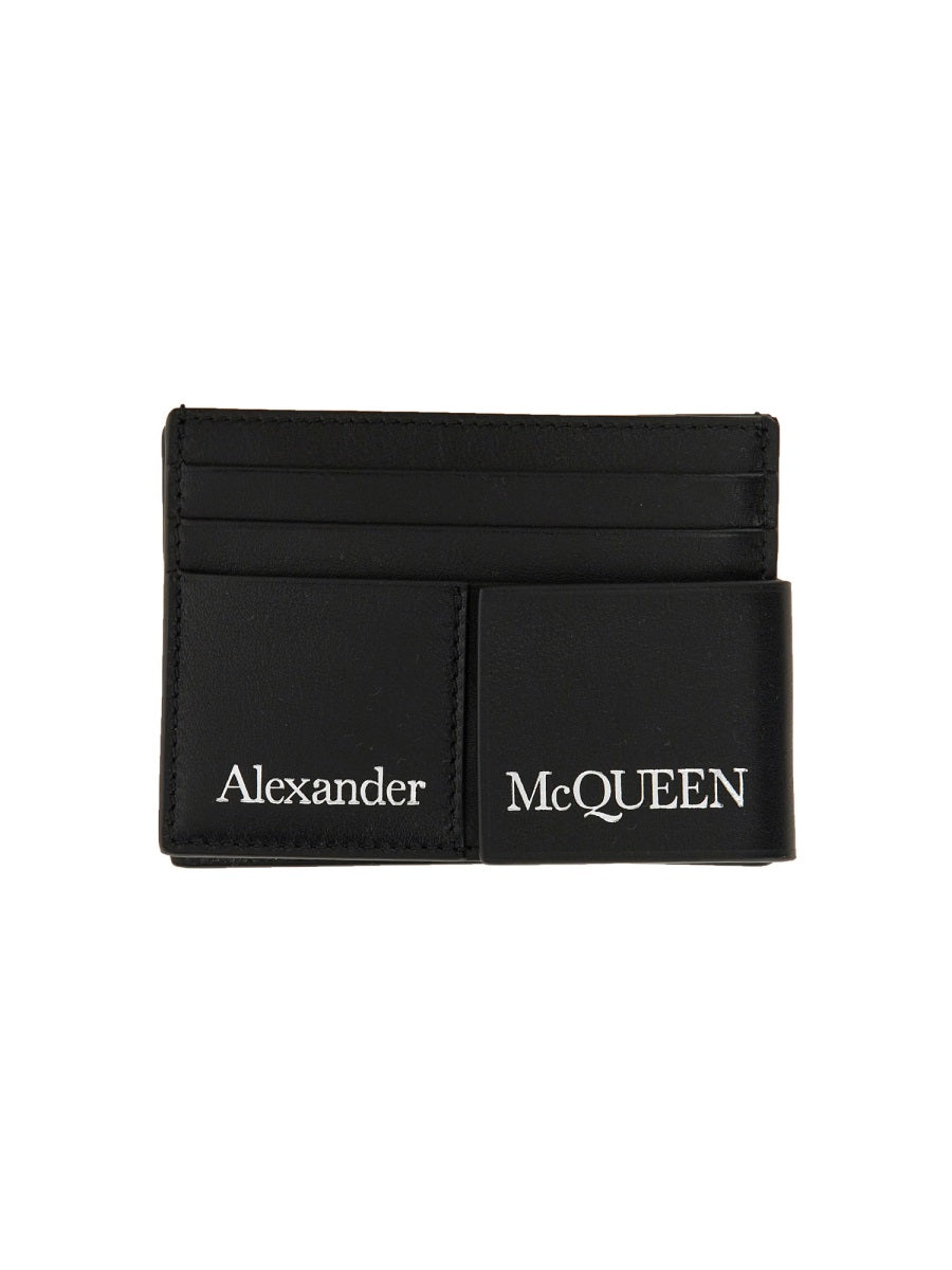 ALEXANDER MCQUEEN Mini Card Holder with Front Logo Print - Banlieue91 -