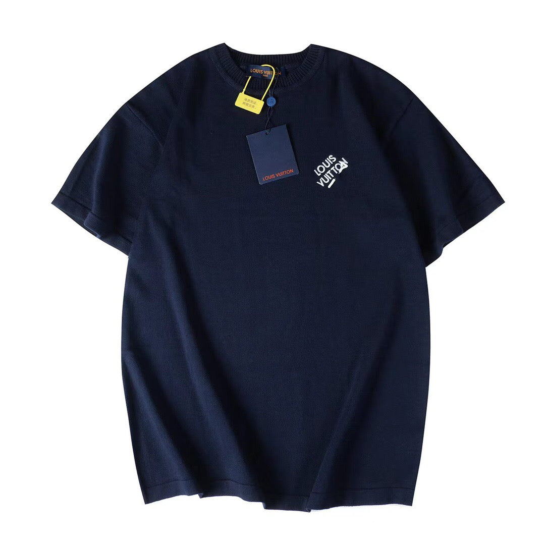 Louis Vuitton T-Shirt Without Collar 'Navy Blue' - Banlieue91