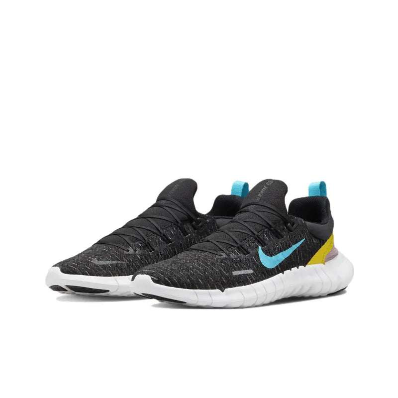 Nike Free Run 5.0 Dark Smoke Grey Vivid Sulfur Chlorine Blue - Banlieue91 -