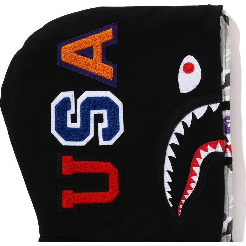 BAPE ABC CAMO SHARK WIDE FIT FULL ZIP DOUBLE A Bathing Ape - BLACK - Banlieue91