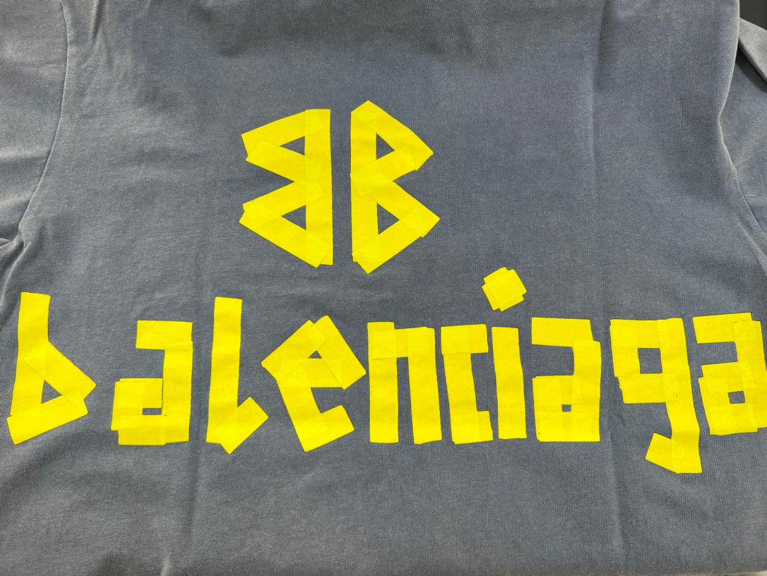 Balenciaga Blue Tape Type T-Shirt - Banlieue91