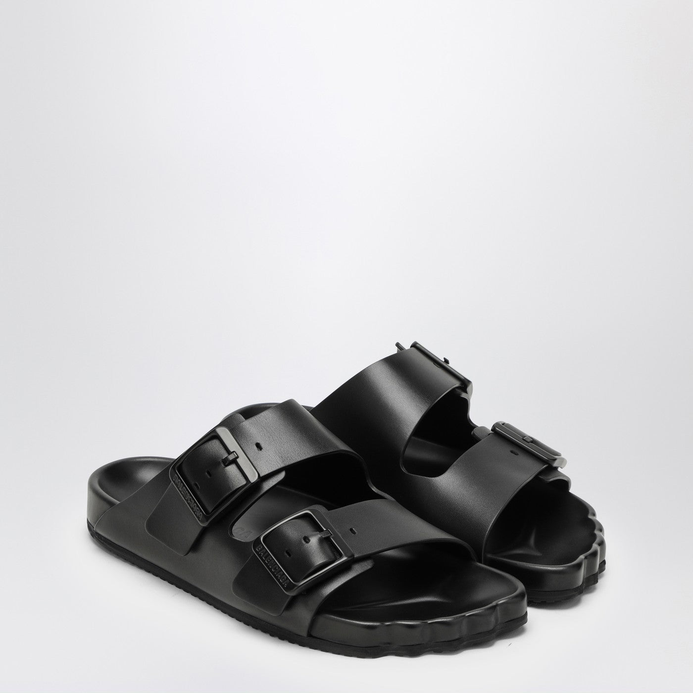 Balenciaga Black Leather Sunday Sandal - Banlieue91 -