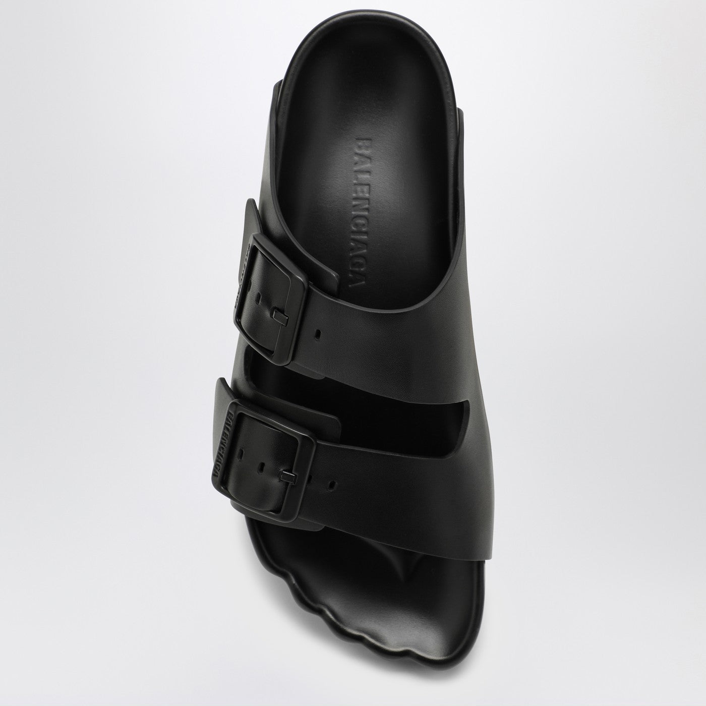 Balenciaga Black Leather Sunday Sandal - Banlieue91 -
