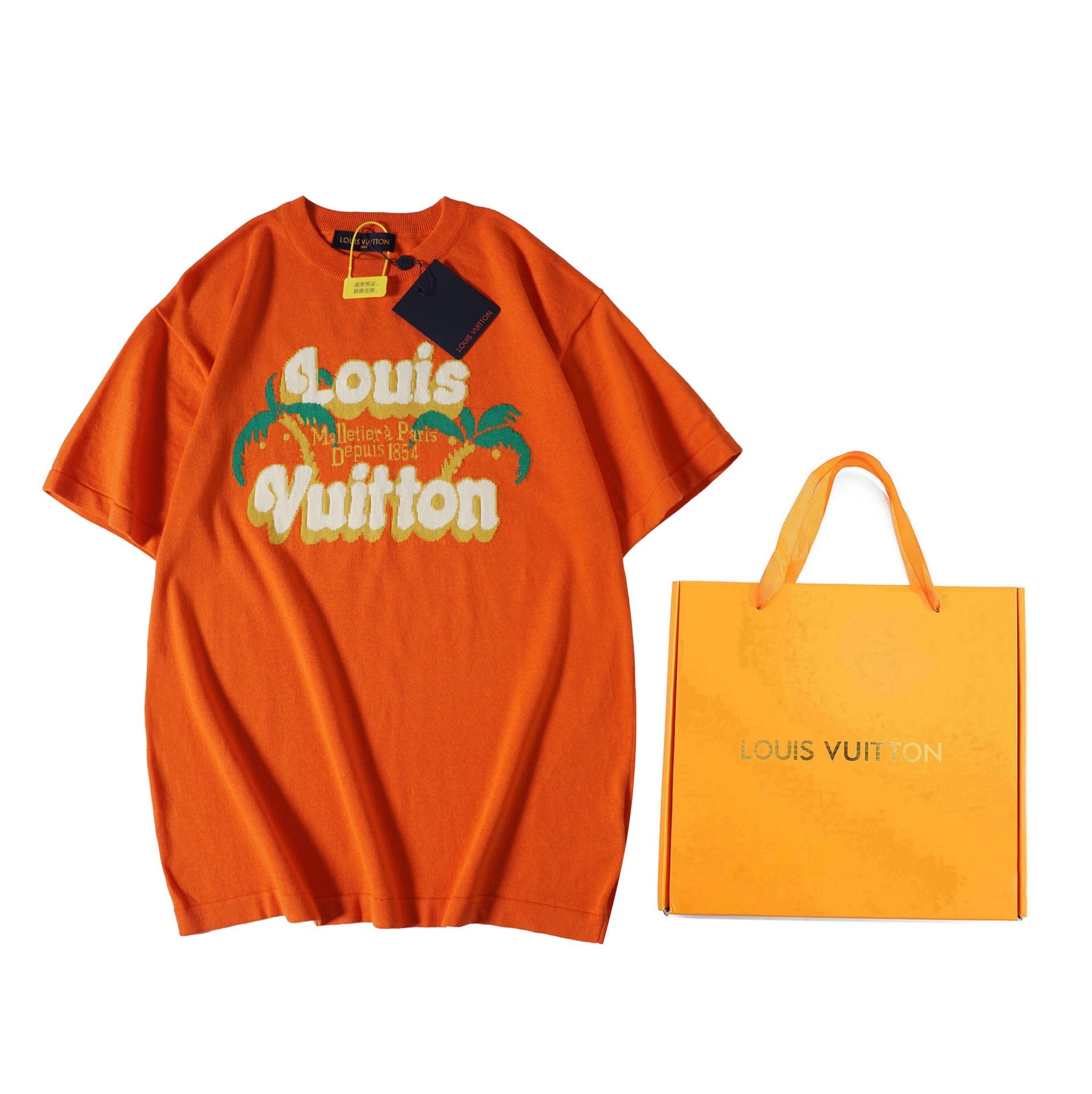 Louis Vuitton T-Shirt Without Collar 'Orange' - Banlieue91