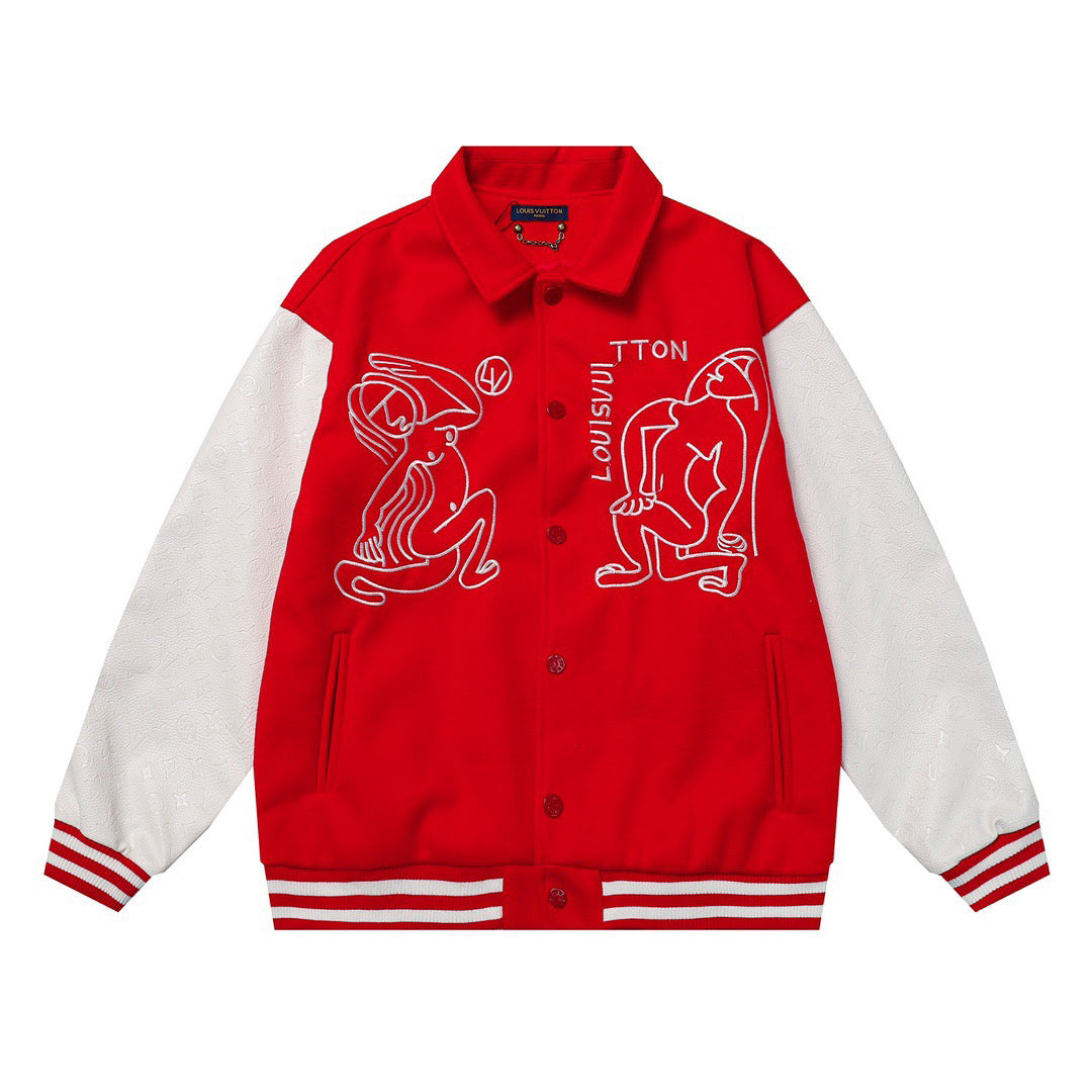 Louis Vuitton Varsity Jacket Red - Banlieue91