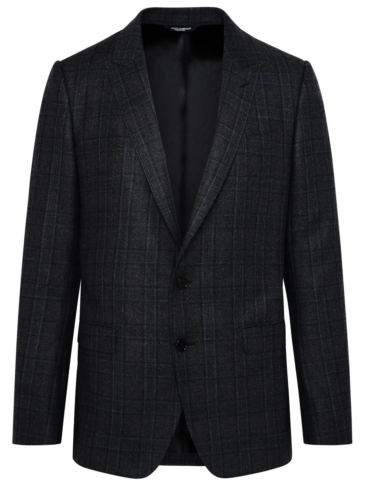 Dolce & Gabbana Blazer In Grey Virgin Wool - Banlieue91 -
