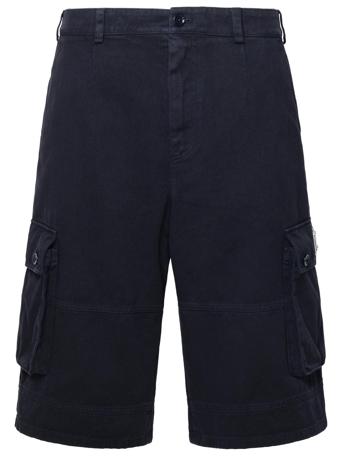Dolce & Gabbana Blue Cotton Cargo Bermuda Shorts - Banlieue91 -