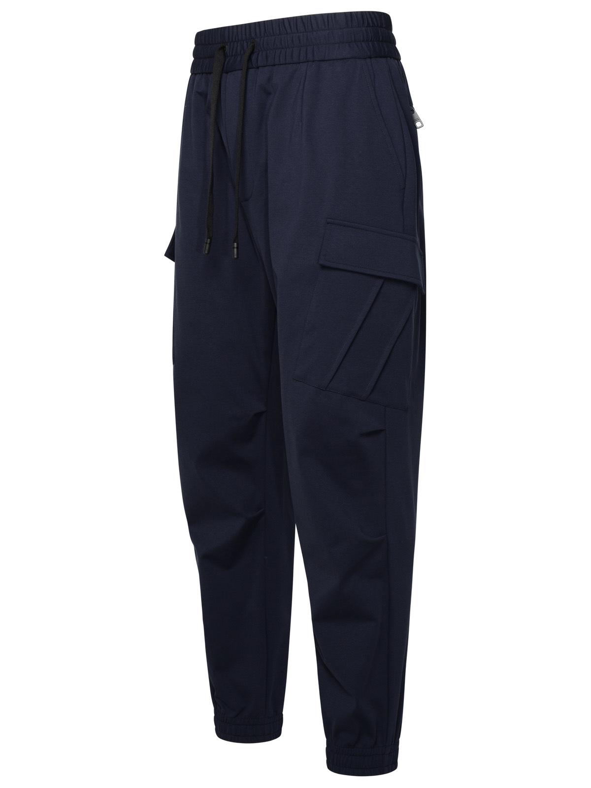 Dolce & Gabbana Blue Cotton Blend Pants - Banlieue91 -
