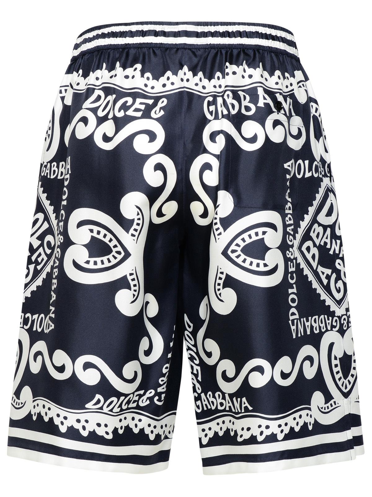 Dolce & Gabbana Bermuda Shorts Navy Silk Joggers