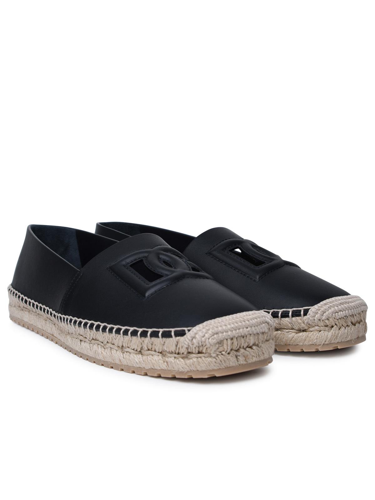 Dolce & Gabbana Black Lear Espadrilles - Banlieue91 -