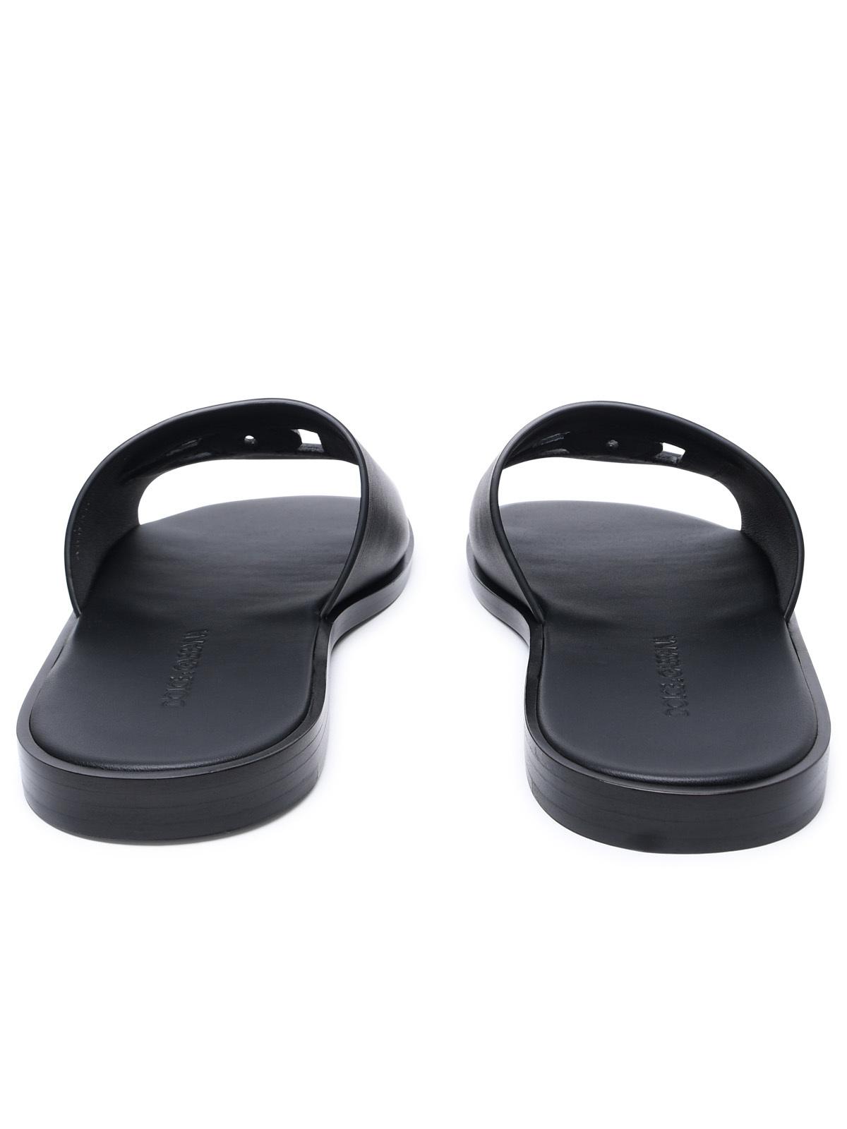 Dolce & Gabbana Black Nappa Slippers - Banlieue91 -
