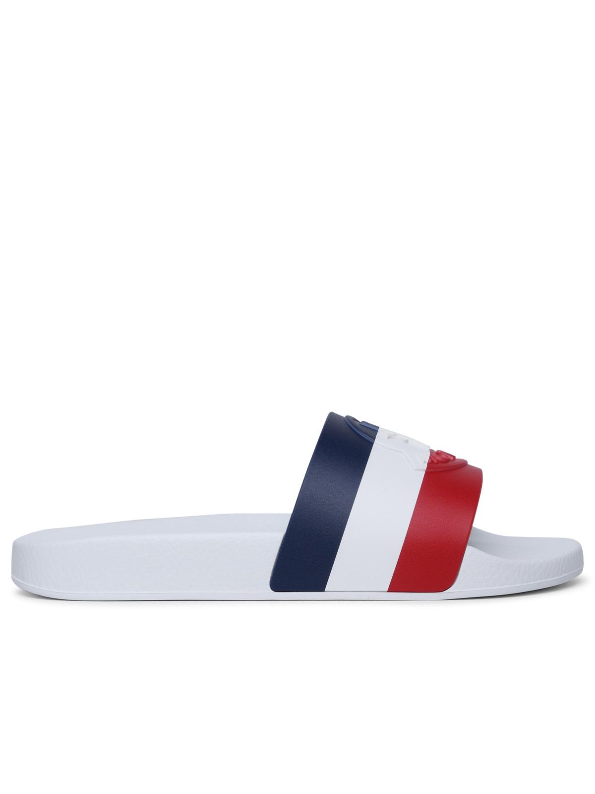 Moncler 'Basile' White Rubber Slippers - Banlieue91 -