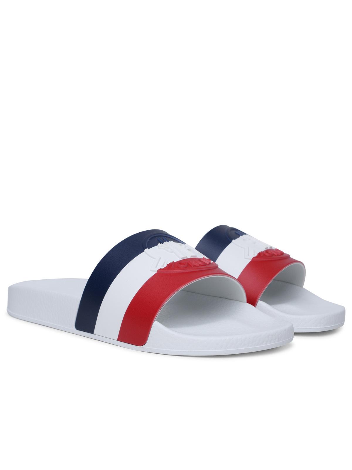 Moncler 'Basile' White Rubber Slippers - Banlieue91 -