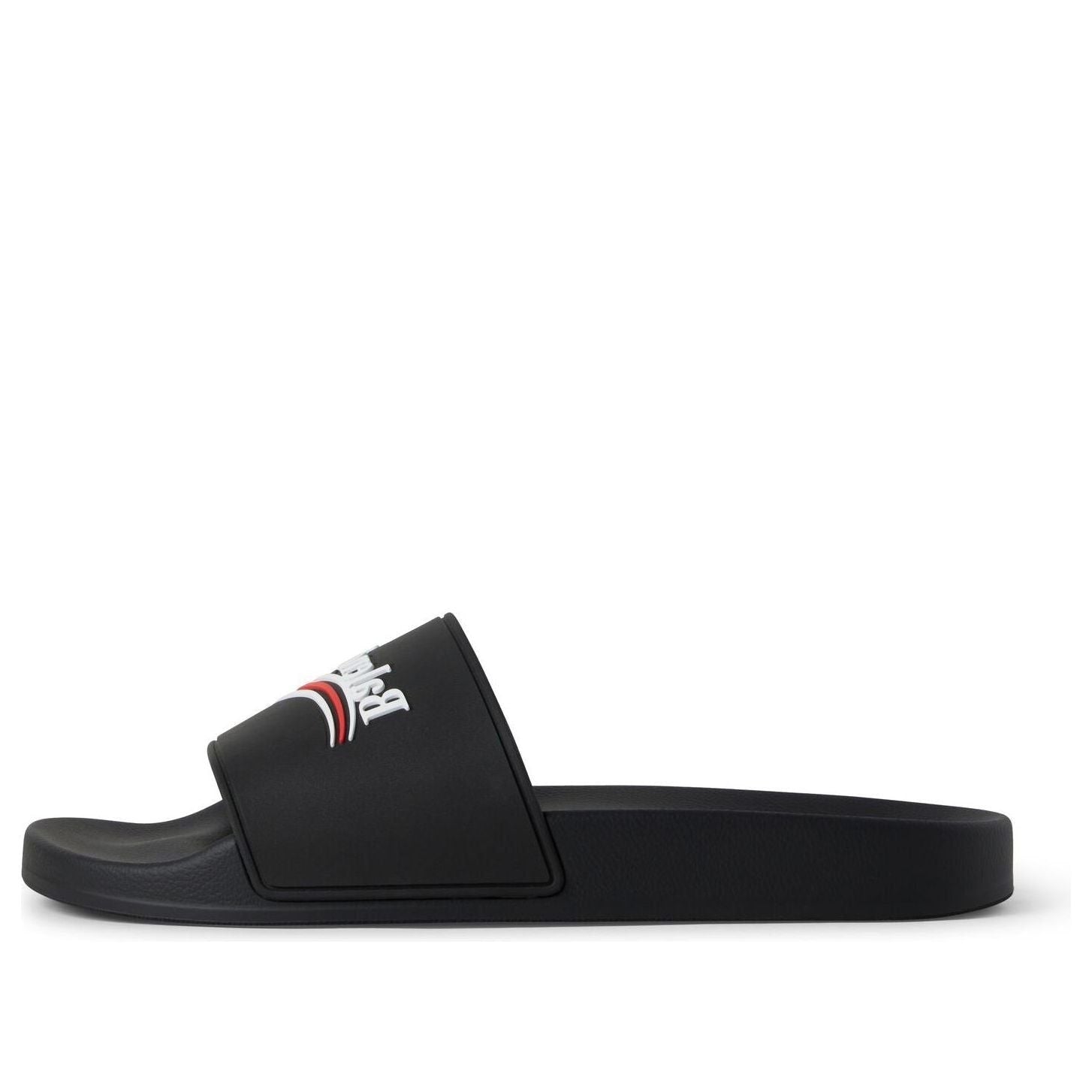 BALENCIAGA Pool Rubber Political Logo Sandals - Banlieue91 -