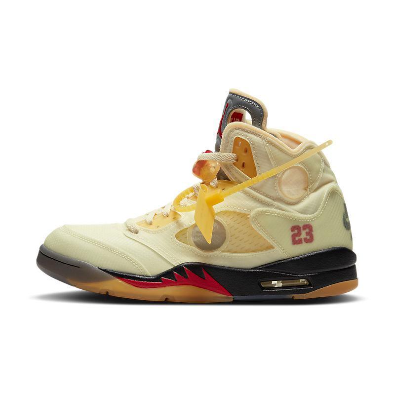 Air Jordan 5 Retro Sail Virgil Abloh Tan - Banlieue91