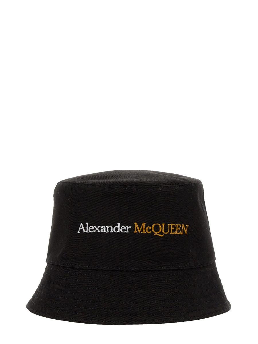 ALEXANDER MCQUEEN Logo Bucket Hat for Men - SS24 Collection - Banlieue91 -