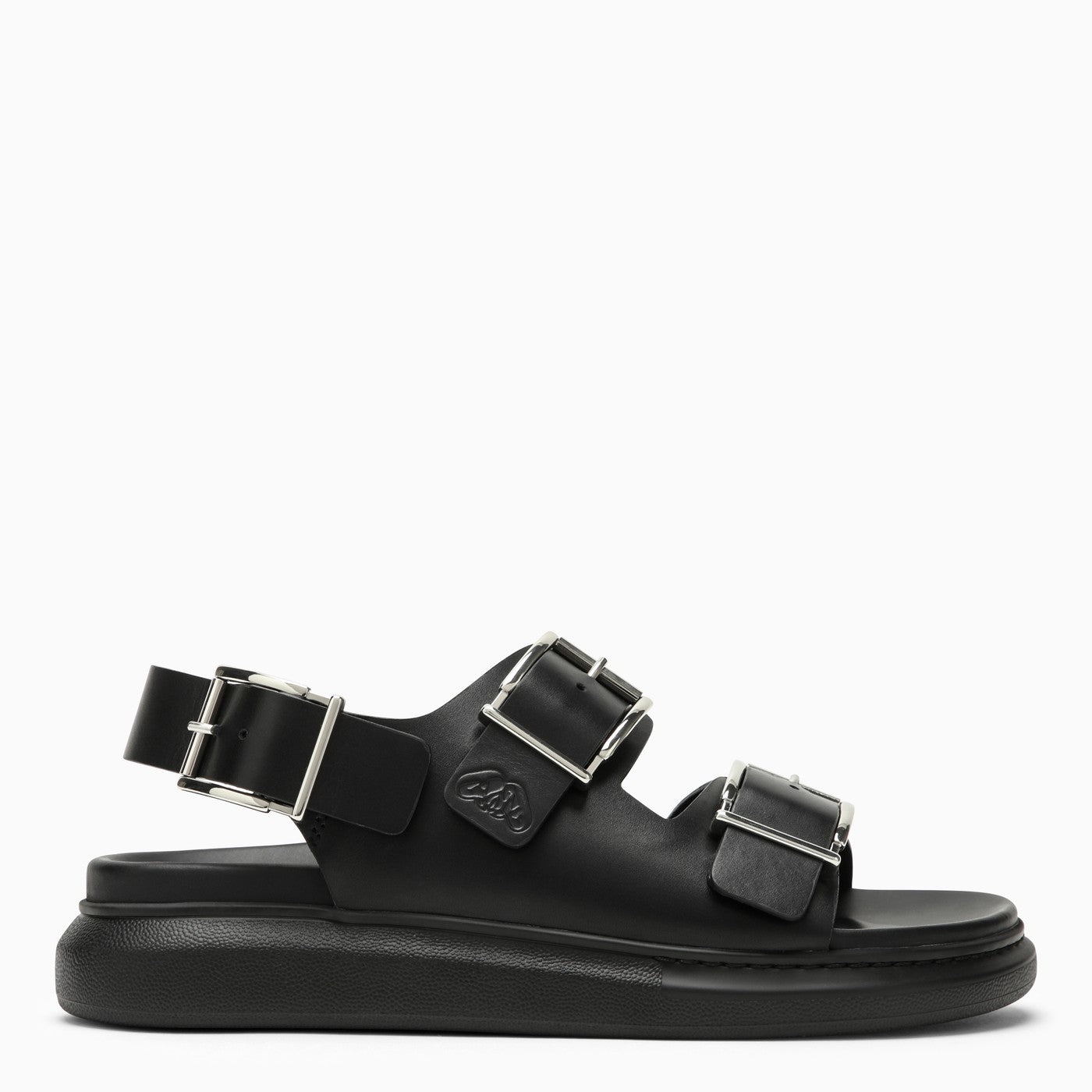 Alexander Mc Queen Black Leather Sandal - Banlieue91 -