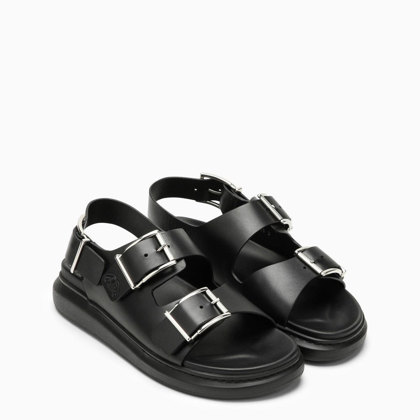 Alexander Mc Queen Black Leather Sandal - Banlieue91 -