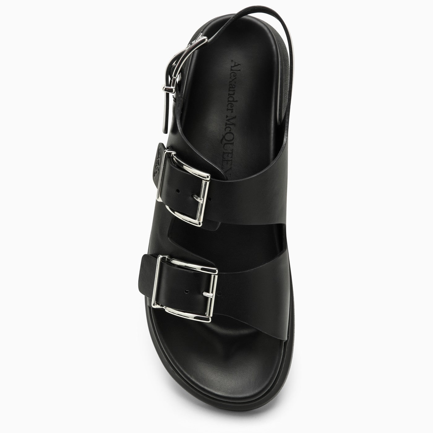 Alexander Mc Queen Black Leather Sandal - Banlieue91 -
