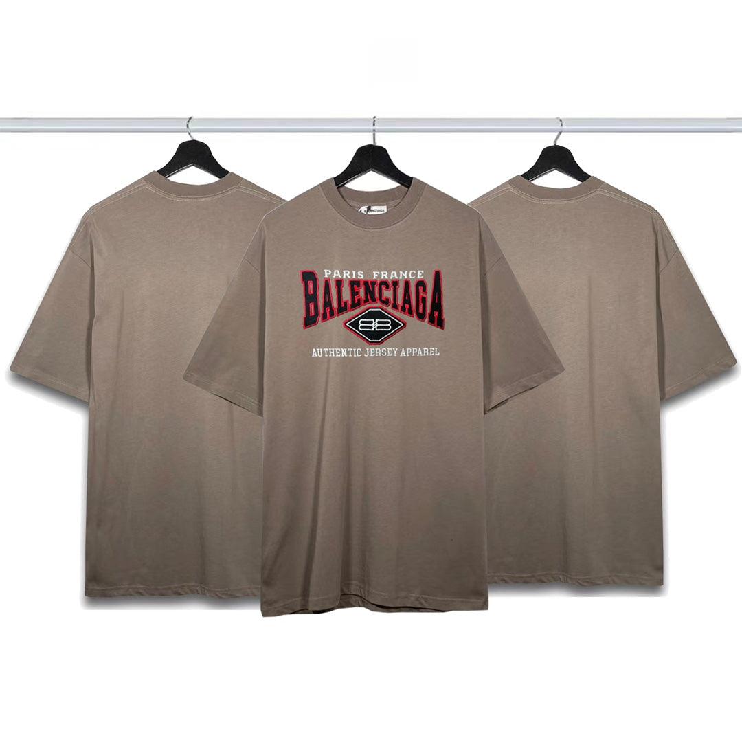 Balenciaga Brown T-Shirt Without Collar - Banlieue91