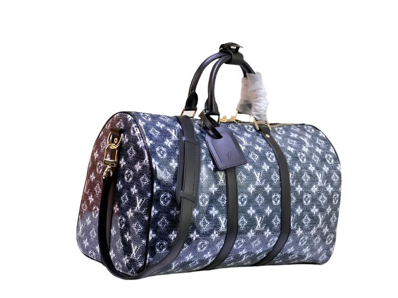 Louis Vuitton Navy & White Monogram Keepall 50 - Banlieue91