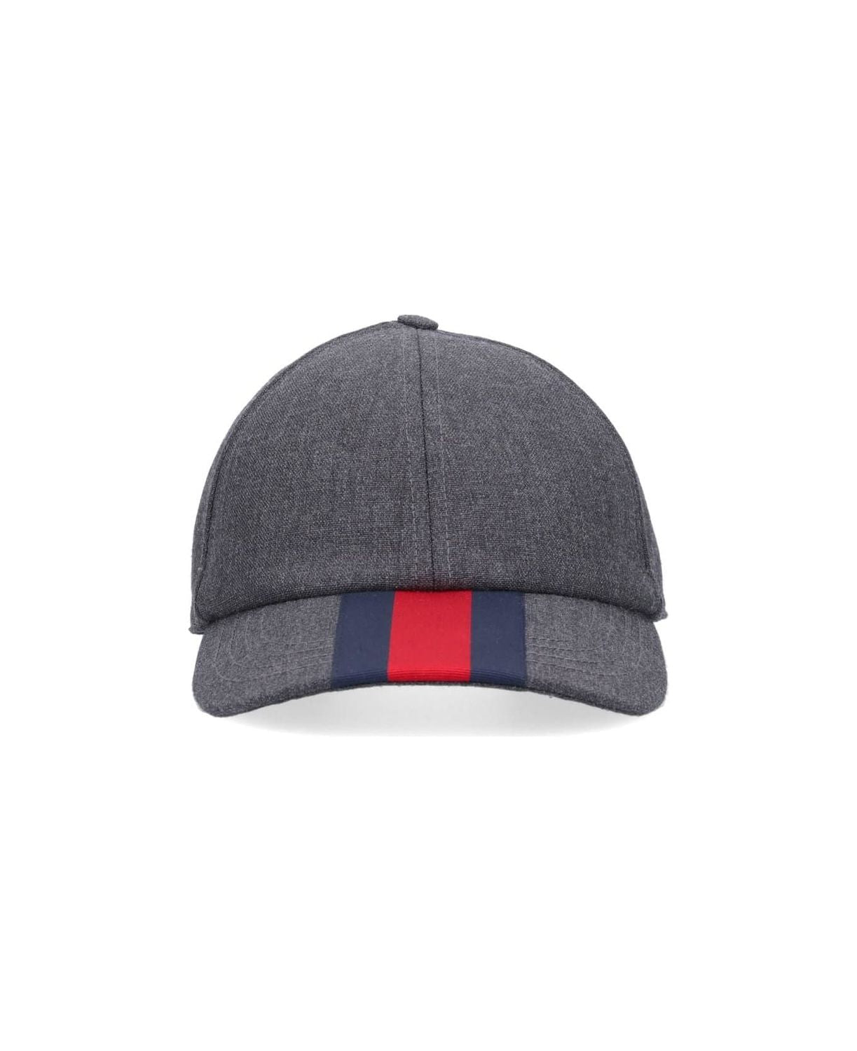 GUCCI Classic Wool Baseball Hat with Web Band - Banlieue91 -