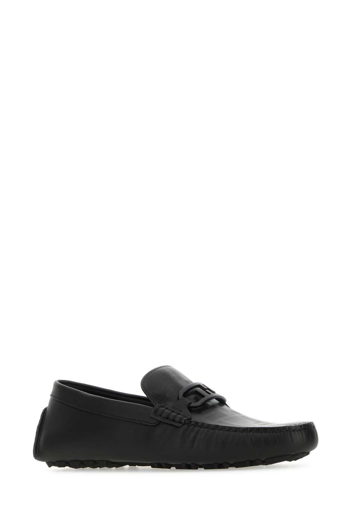 FENDI Leather Diver O Lock Loafers - Banlieue91 -