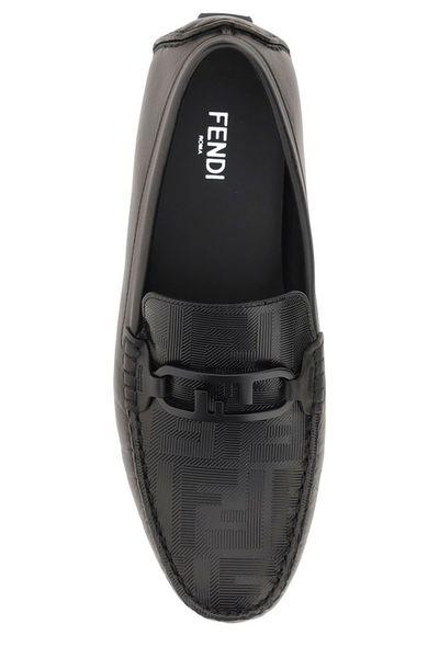 FENDI Leather Diver O Lock Loafers - Banlieue91 -