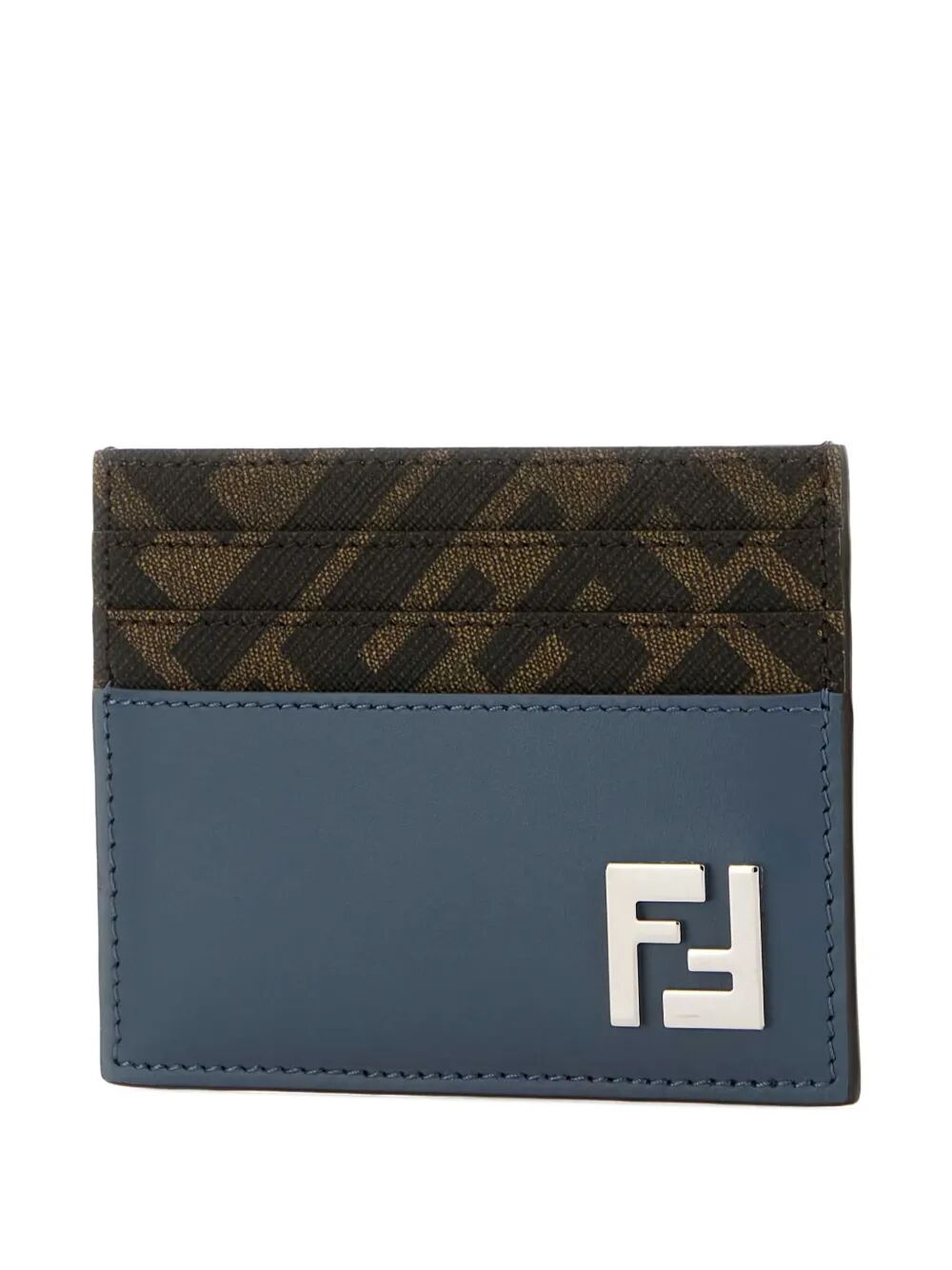 FENDI Leather and Canvas Squared Card Holder - Banlieue91 -