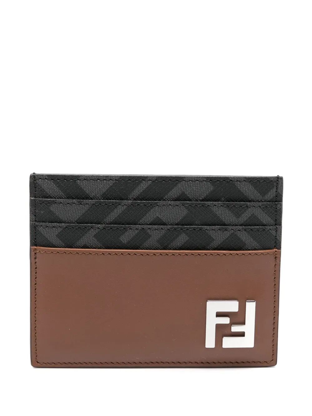 FENDI Squared Canvas and Leather Card Holder - Banlieue91 -