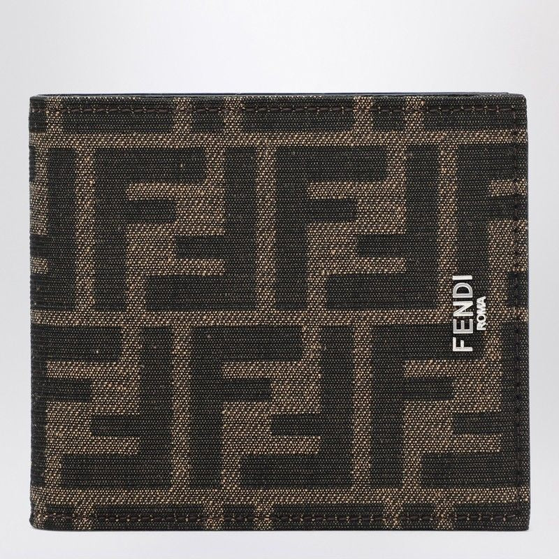 FENDI Leather Wallet with Signature Jacquard Design - Bi-Fold - Banlieue91 -