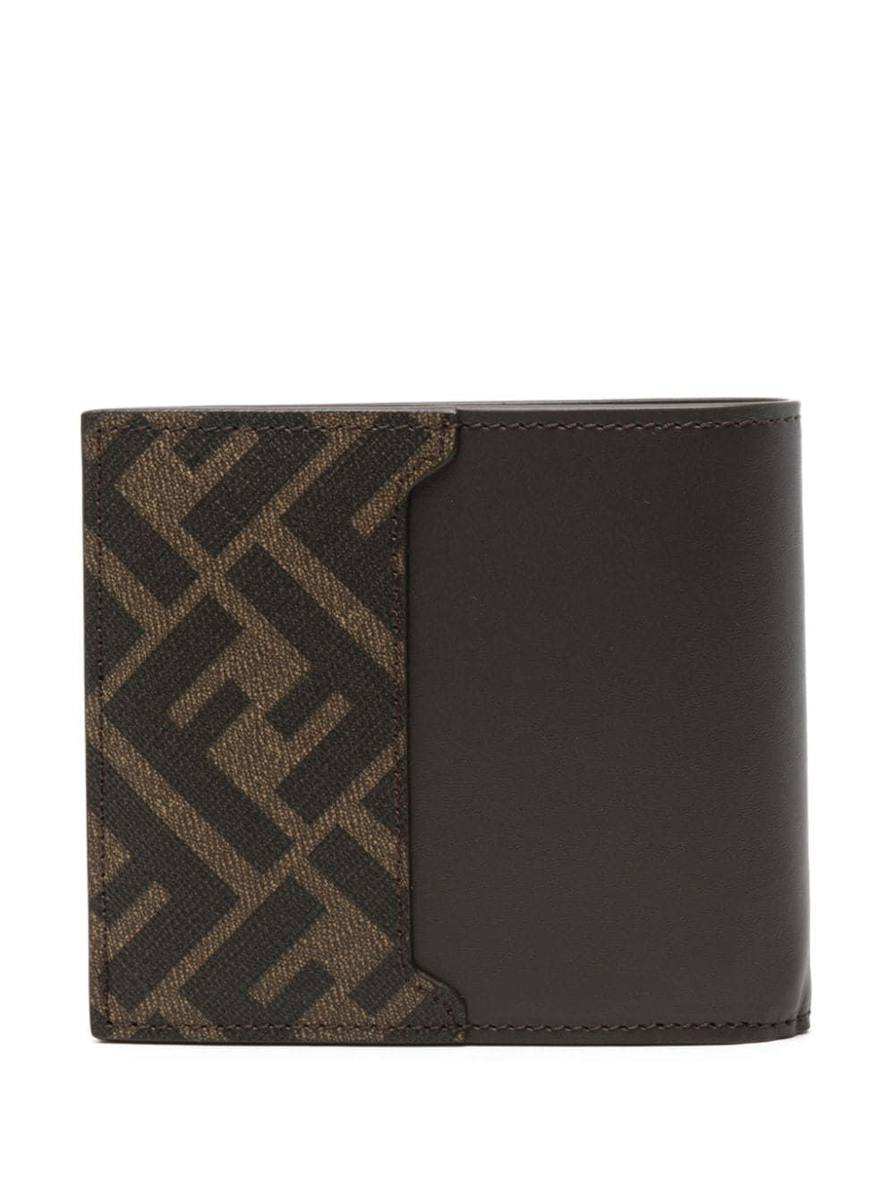 FENDI FF Leather and Canvas Mini Bi-Fold Wallet - Banlieue91 -
