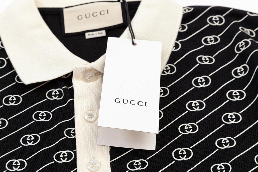 Gucci Black T-shirt with a collar - Banlieue91