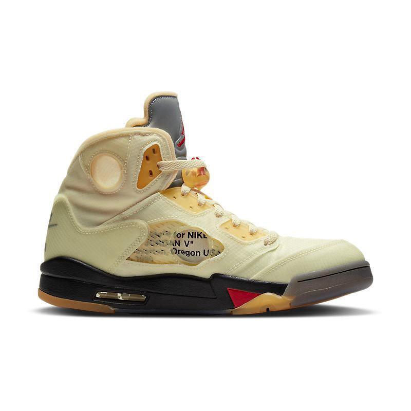 Air Jordan 5 Retro Sail Virgil Abloh Tan - Banlieue91