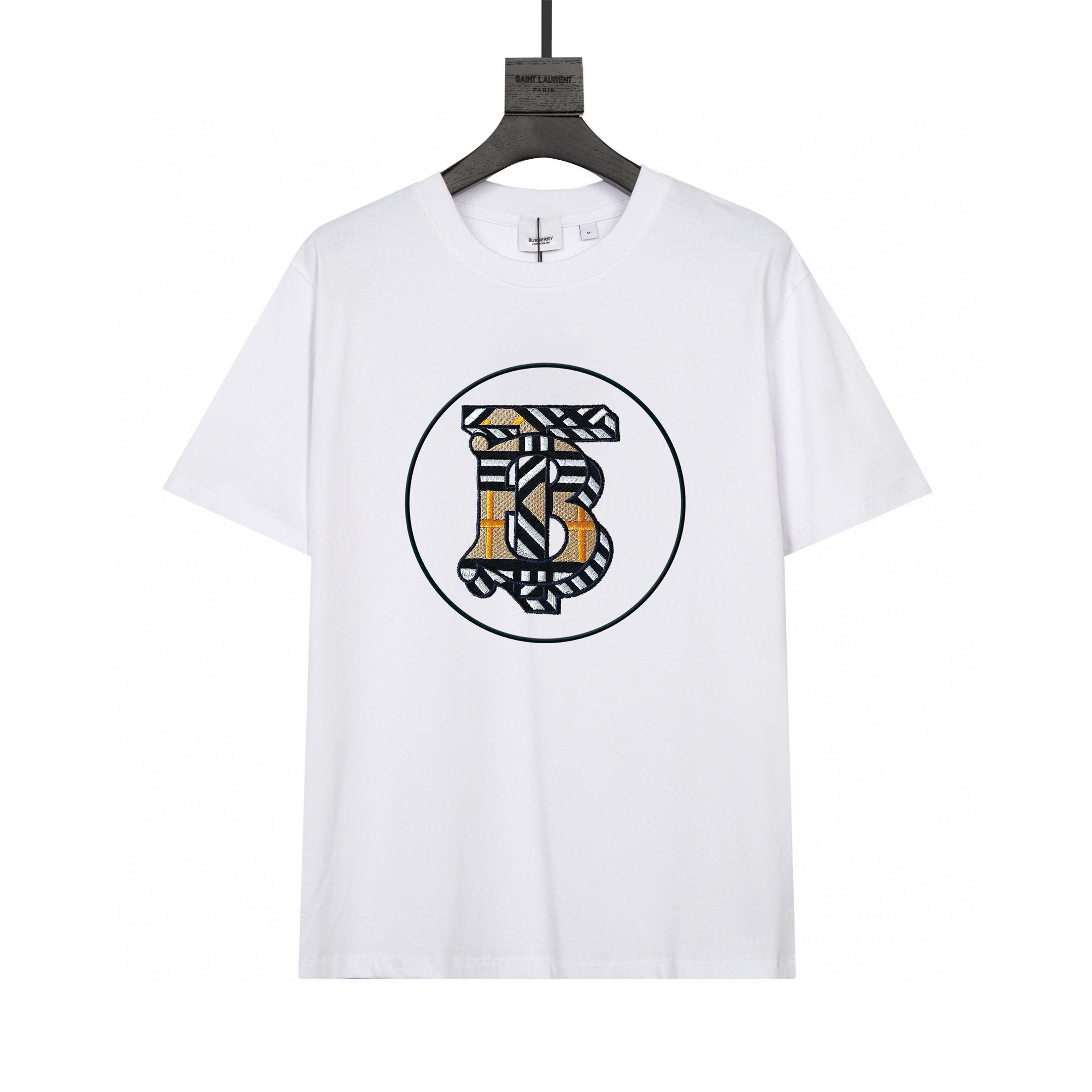 Burberry T-Shirt Without Collar 'White & Beige' - Banlieue91