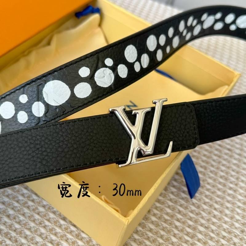 Louis Vuitton x Yayoi Kusama LV Initiales Reversible Infinity Dots Belt Black/White - Banlieue91