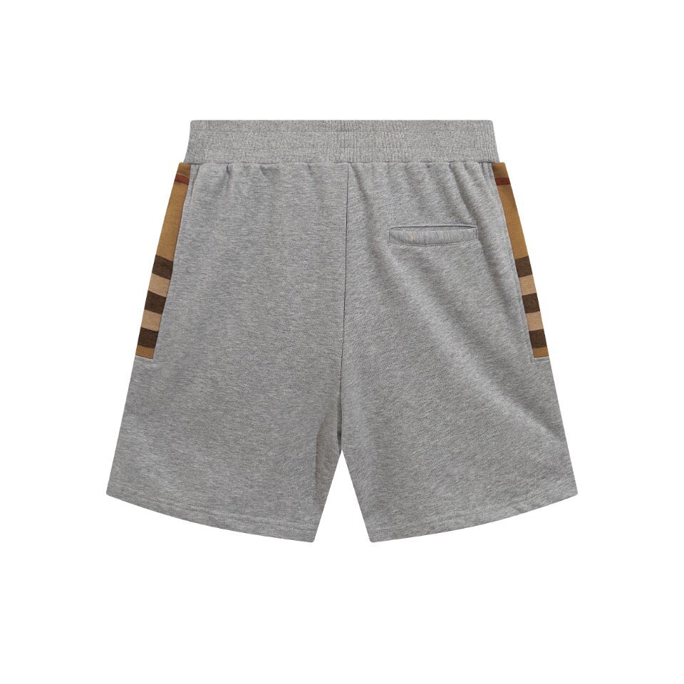 Burberry Men's Striped Cotton Knit Basketball Shorts 'Grey'