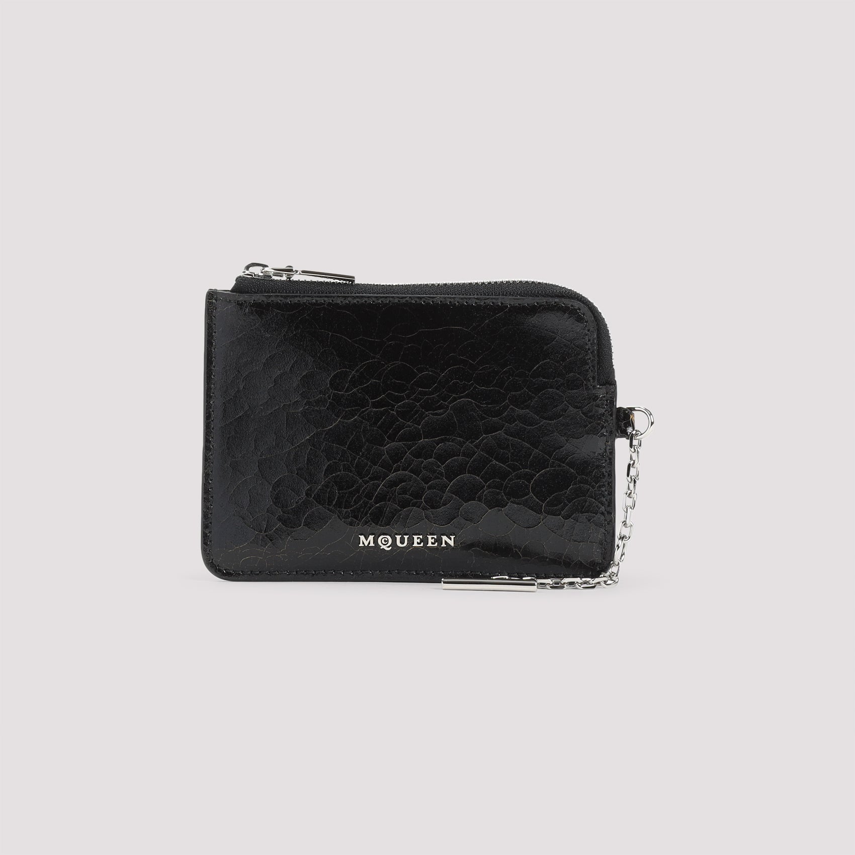 ALEXANDER MCQUEEN Mini Leather Card Holder with Sling Zip Coin Pouch - Banlieue91 -