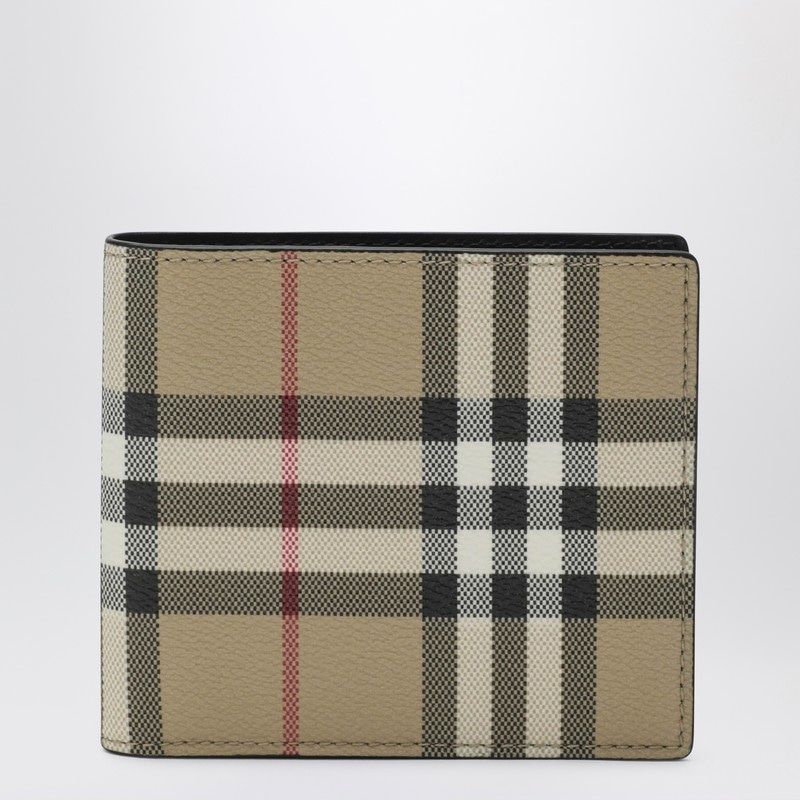 BURBERRY Check Pattern Bifold Wallet - Banlieue91 -