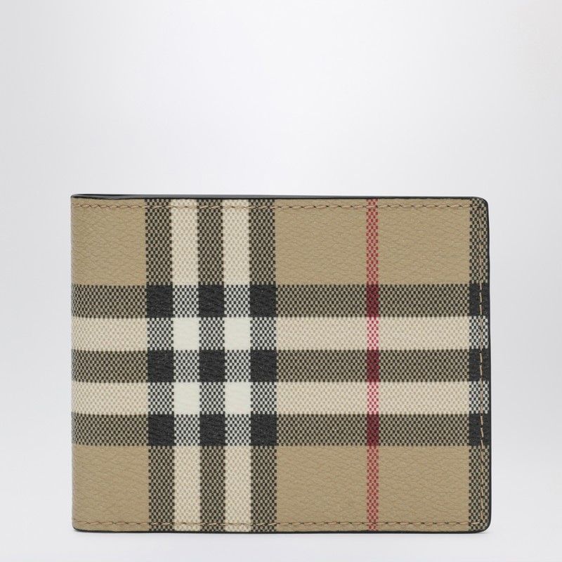 BURBERRY Bi-Fold Wallet with Check Pattern - Banlieue91 -