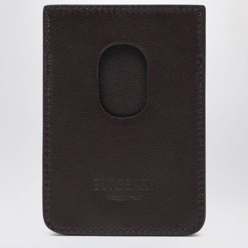 BURBERRY Mini Magnetic Card Holder with Check Pattern - Banlieue91 -
