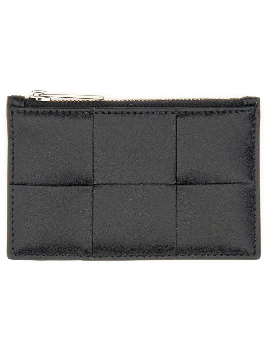 BOTTEGA VENETA Mini Leather Card Holder with Zipper - Banlieue91 -